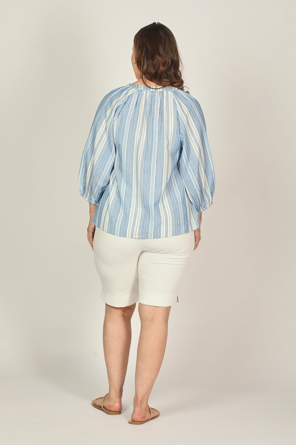 Finch Blouse in Azure Elegance