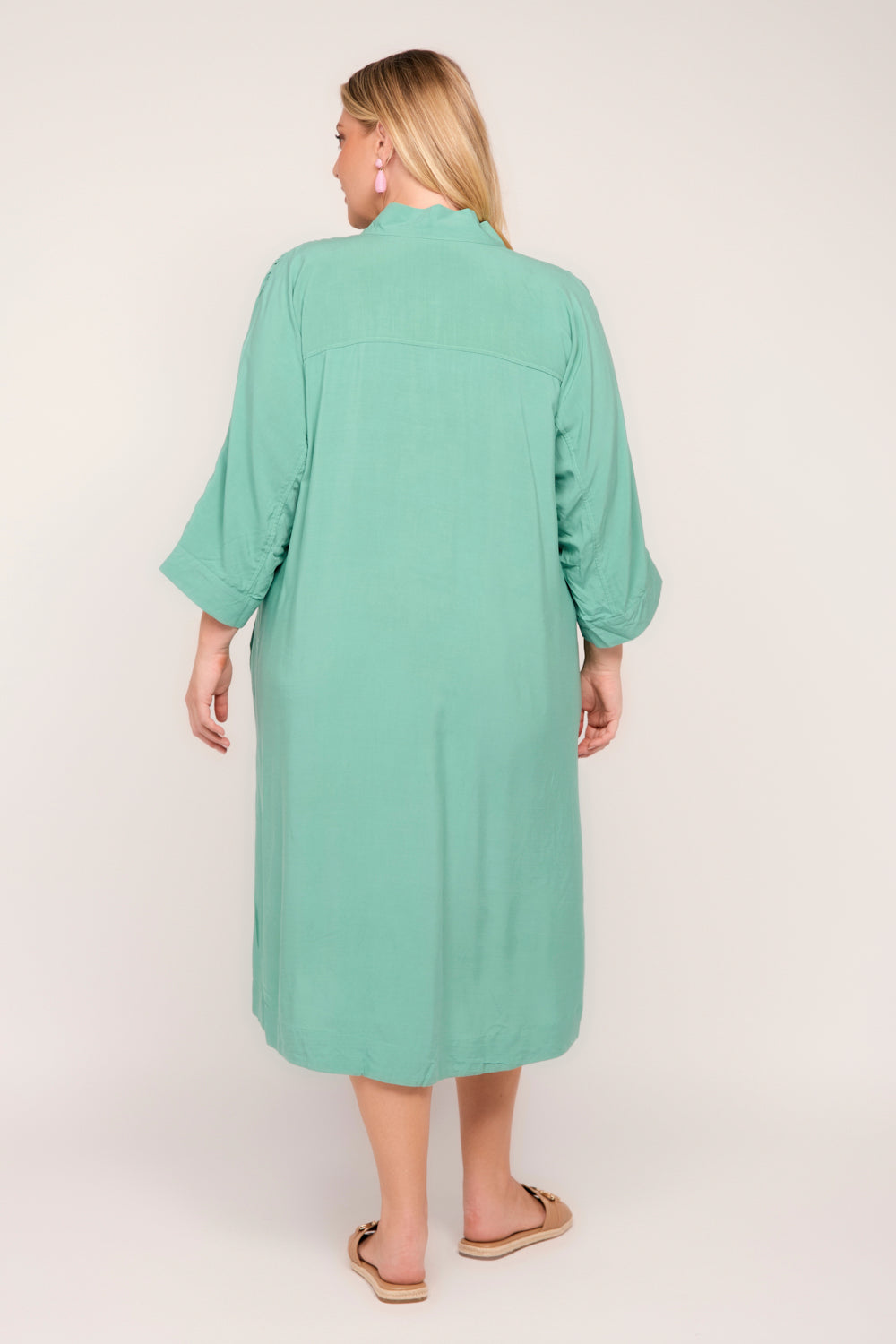 Finley Short Kaftan Dress in Mint