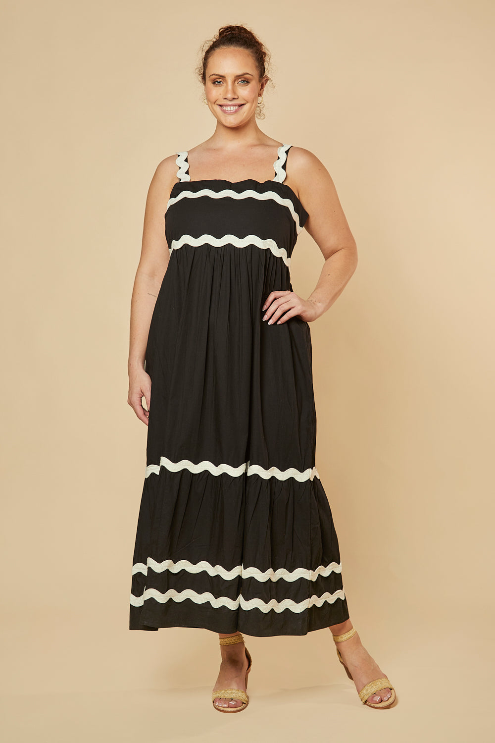 Francesca Sundress in Tulum Black