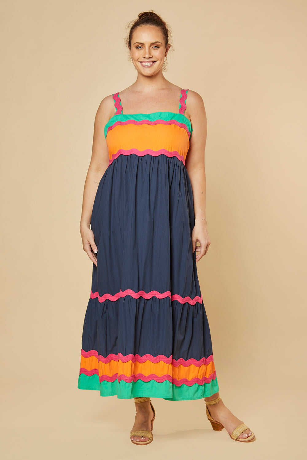 Francesca Sundress in Tulum Navy