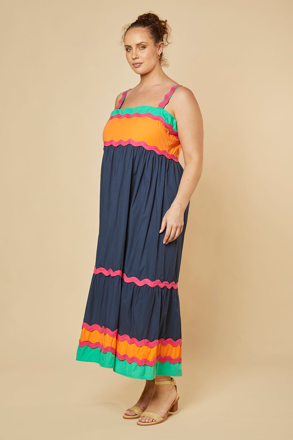 Francesca Sundress in Tulum Navy