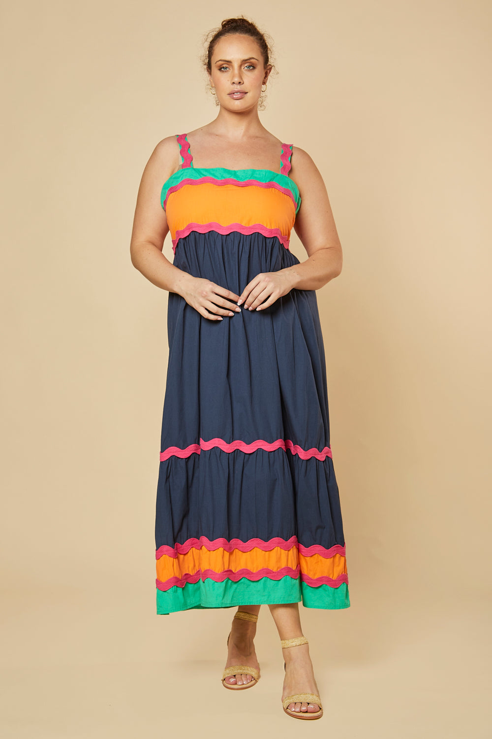 Francesca Sundress in Tulum Navy