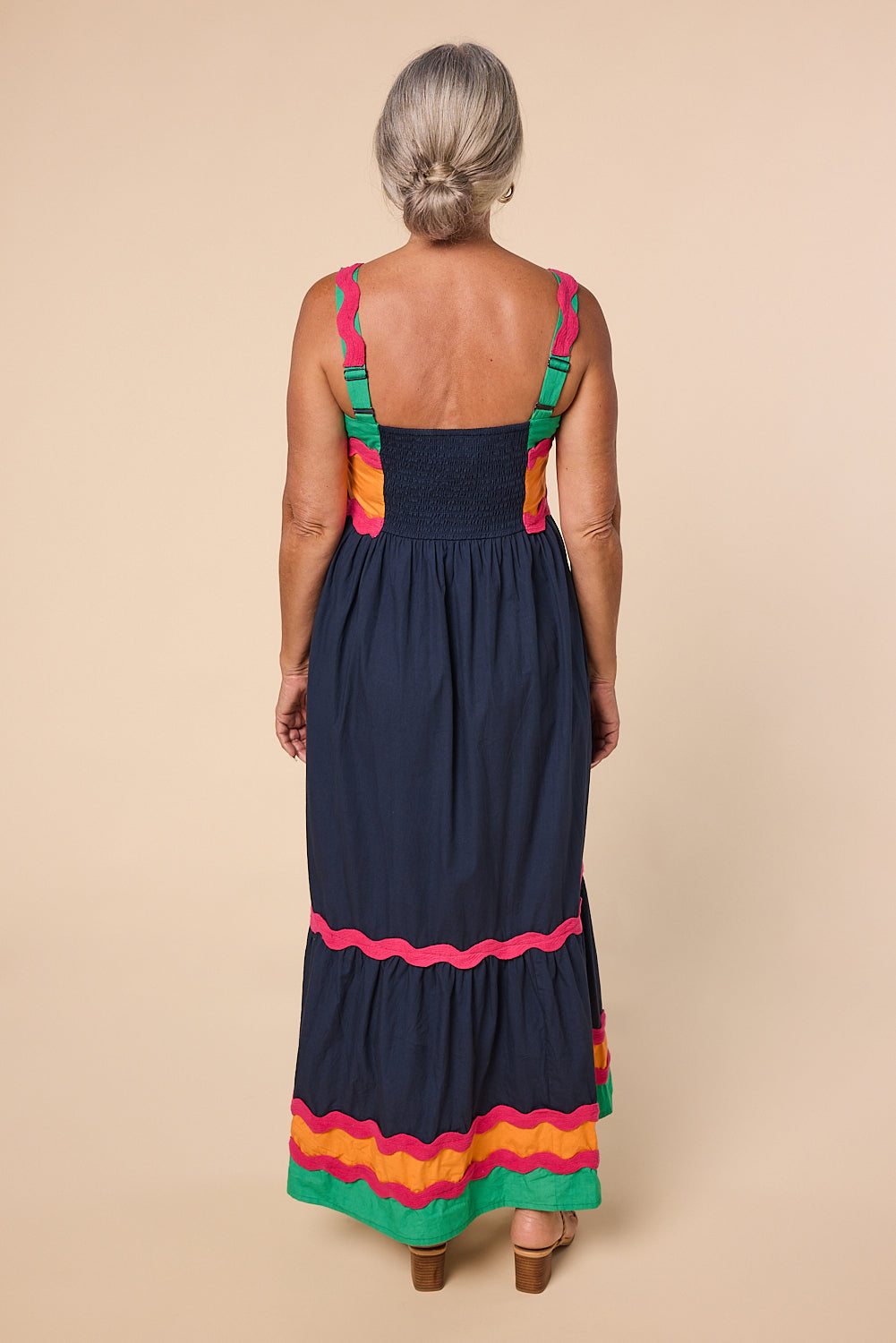 Francesca Sundress in Tulum Navy