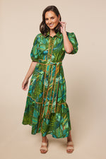 Ginette Maxi Dress in Monsoon Green