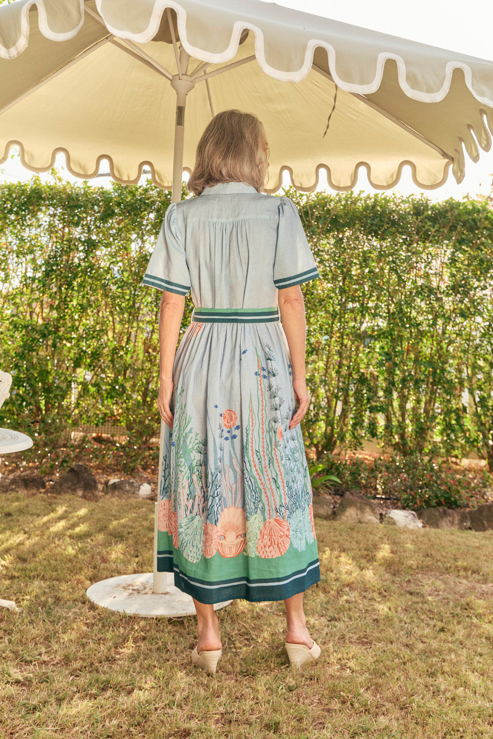 Ginnie Collared Dress in Neptune