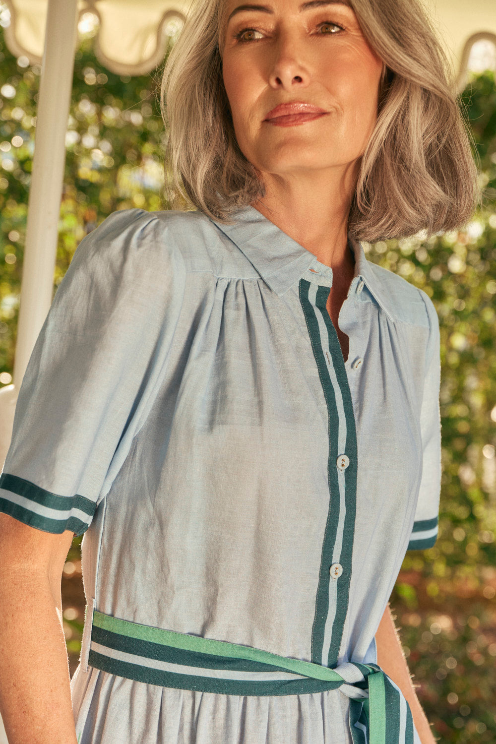 Ginnie Collared Dress in Neptune