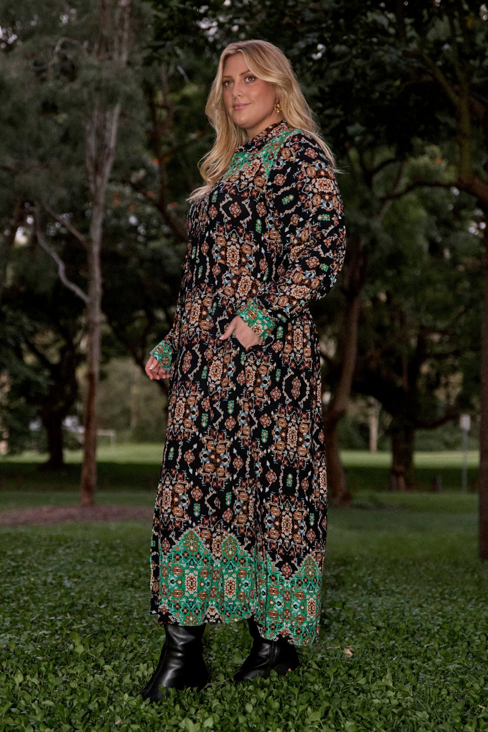 Gracie Long Sleeve Dress in Indah