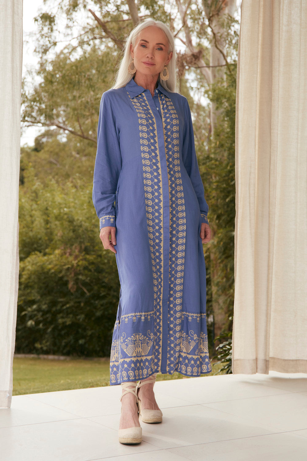 Gracie Shirt Dress in Breeze