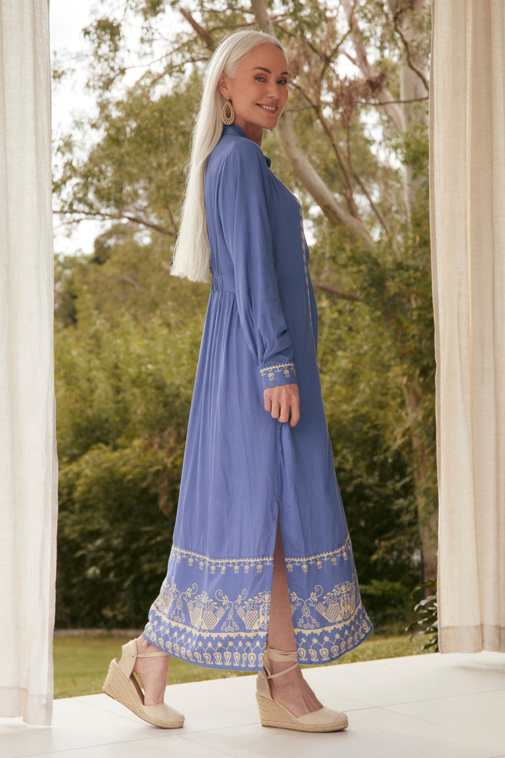 Gracie Shirt Dress in Breeze