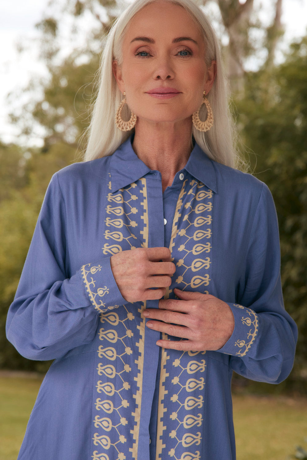 Gracie Shirt Dress in Breeze