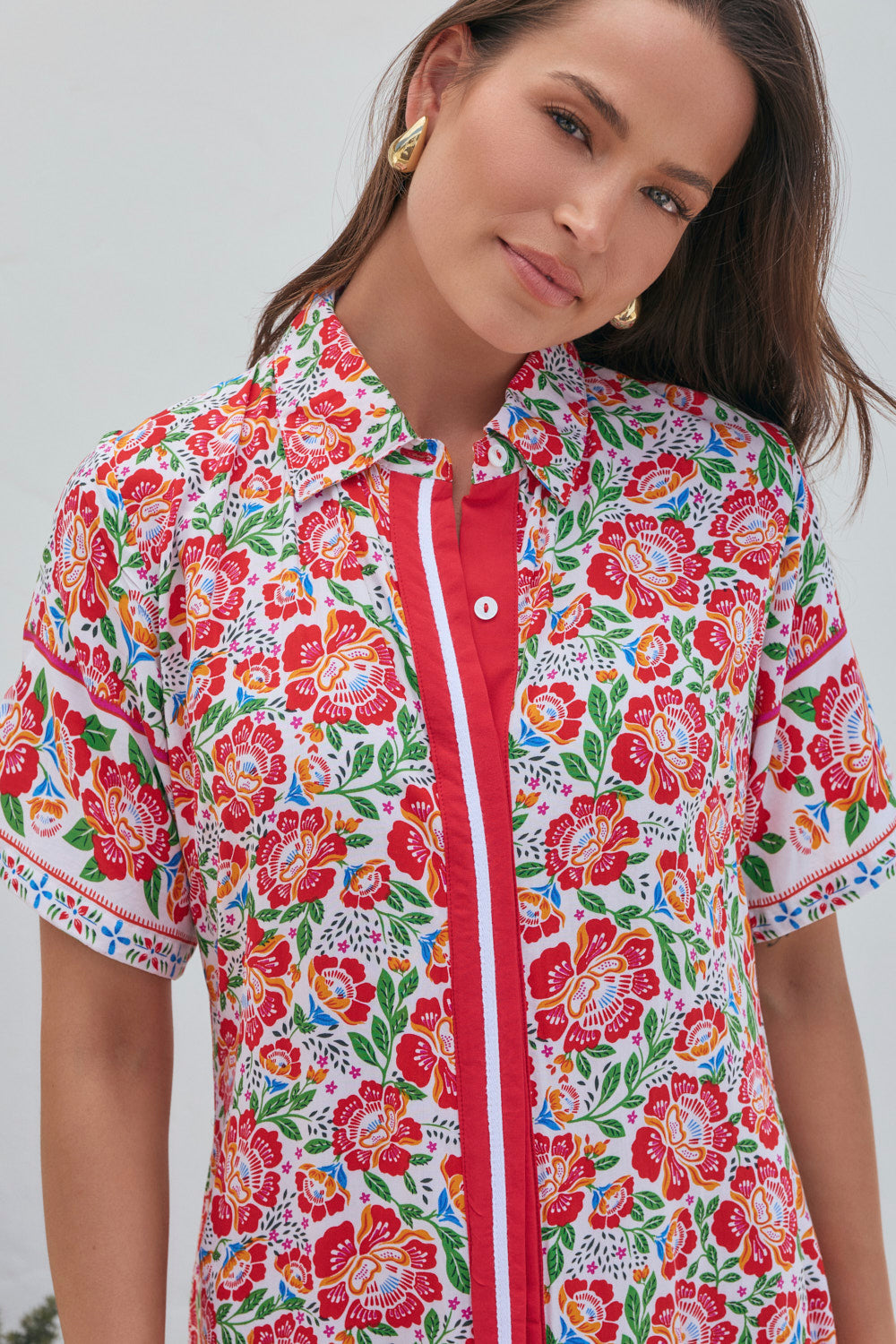 Gracie Shirt Dress in Verdelle