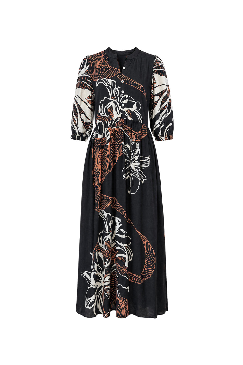 Greer Billow Dress in Floral Terrain