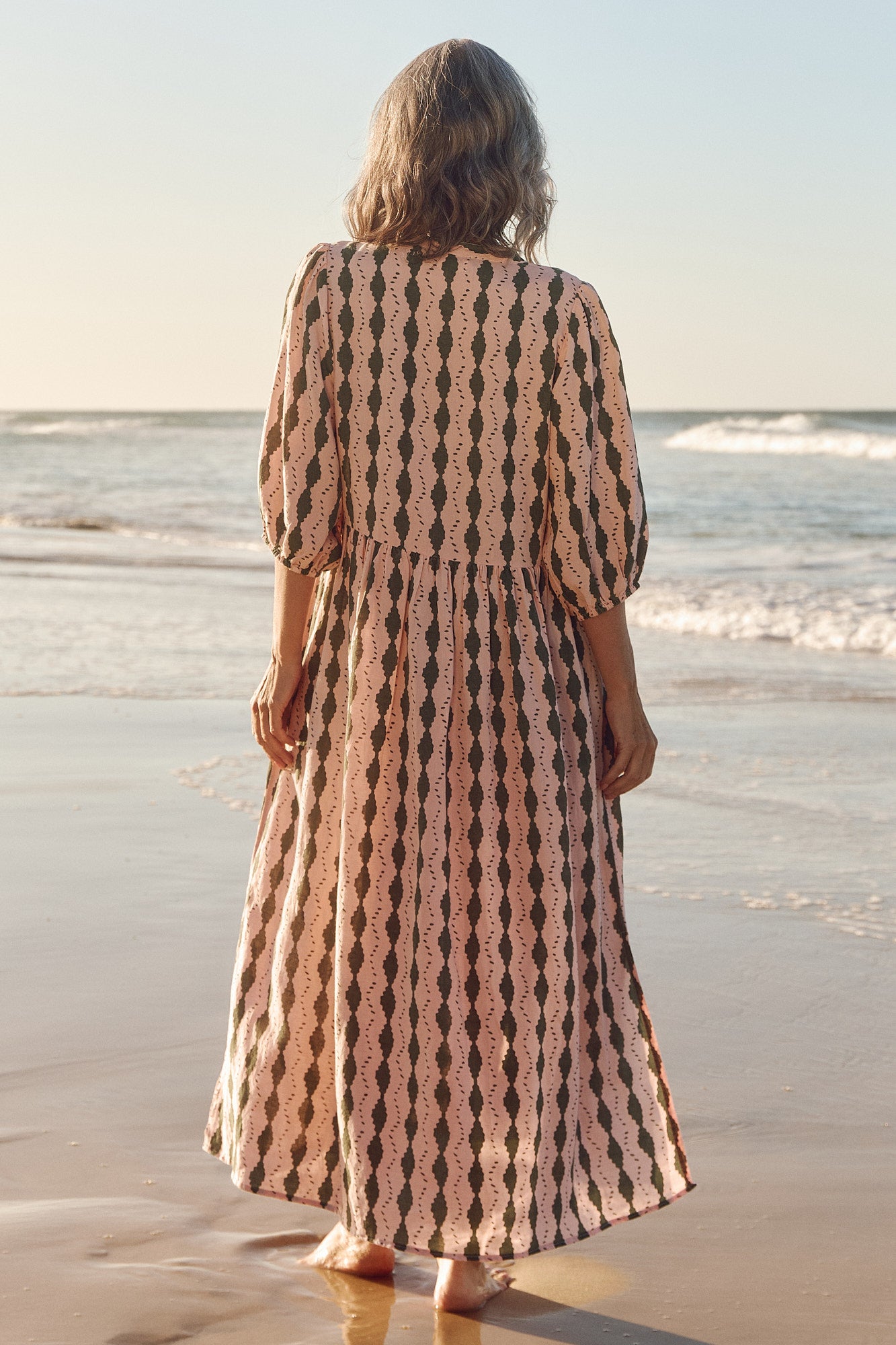 Greer Linen Dress in Breakline