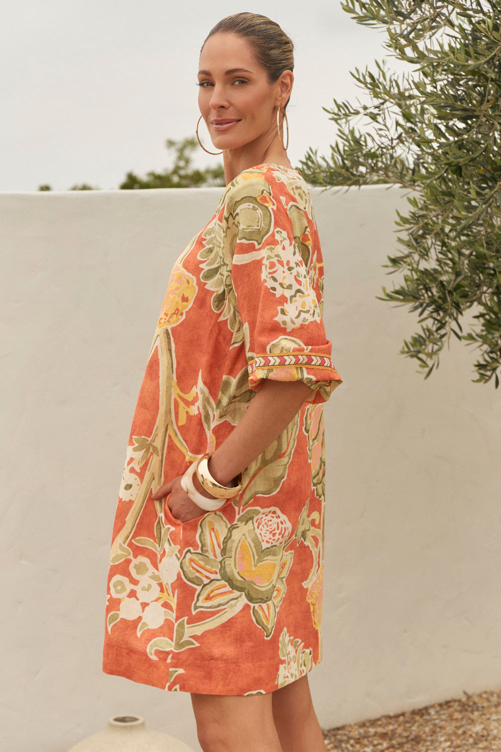 Hazel Short Shift Dress in Palampore