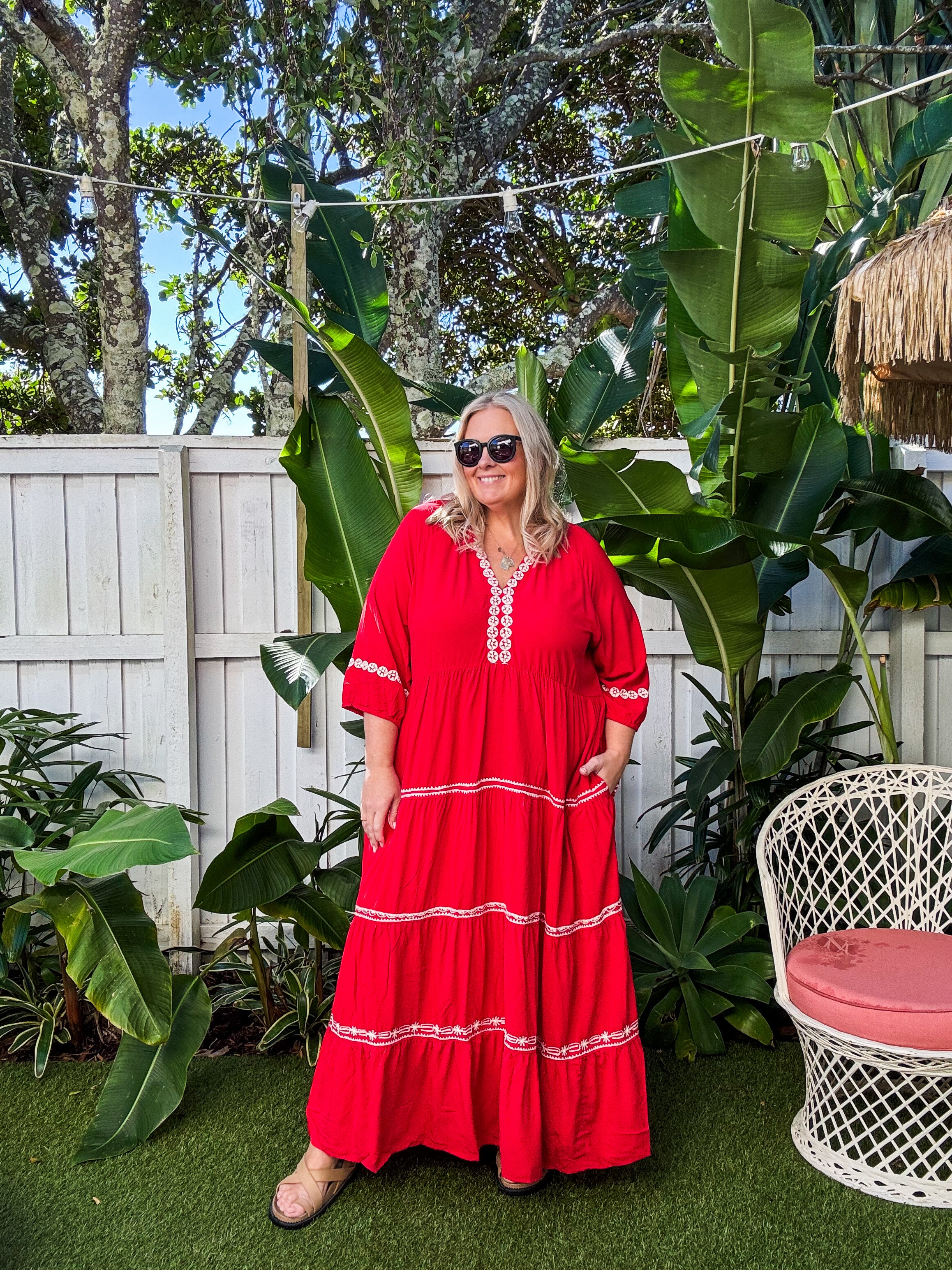 Savannah Tiered Dress in Old Lace