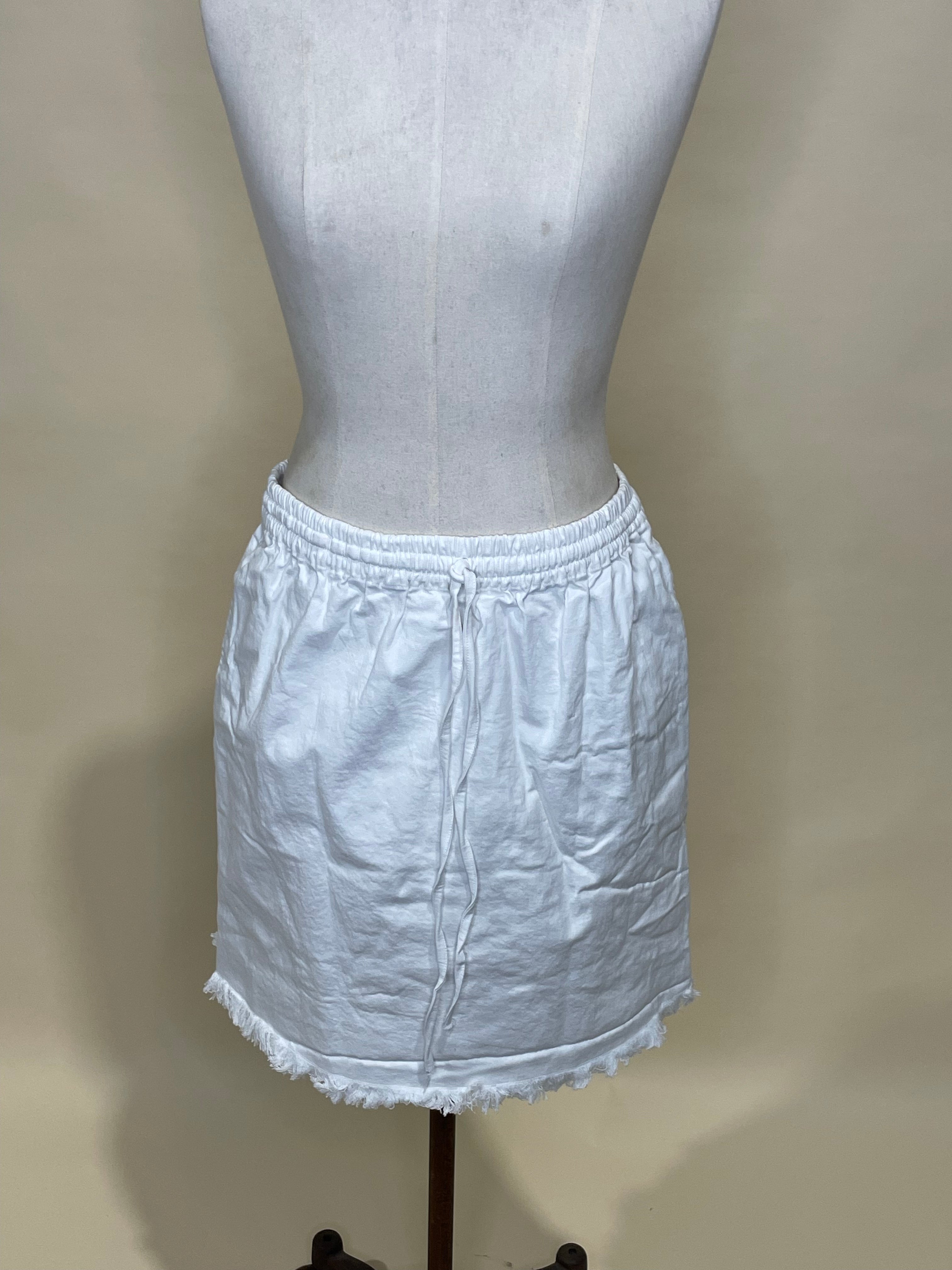 White Fringed Skirt