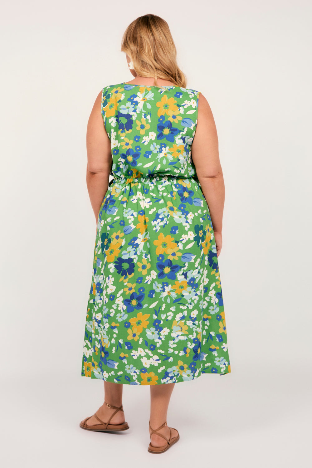 Ida Midi Dress in Spring Picnic