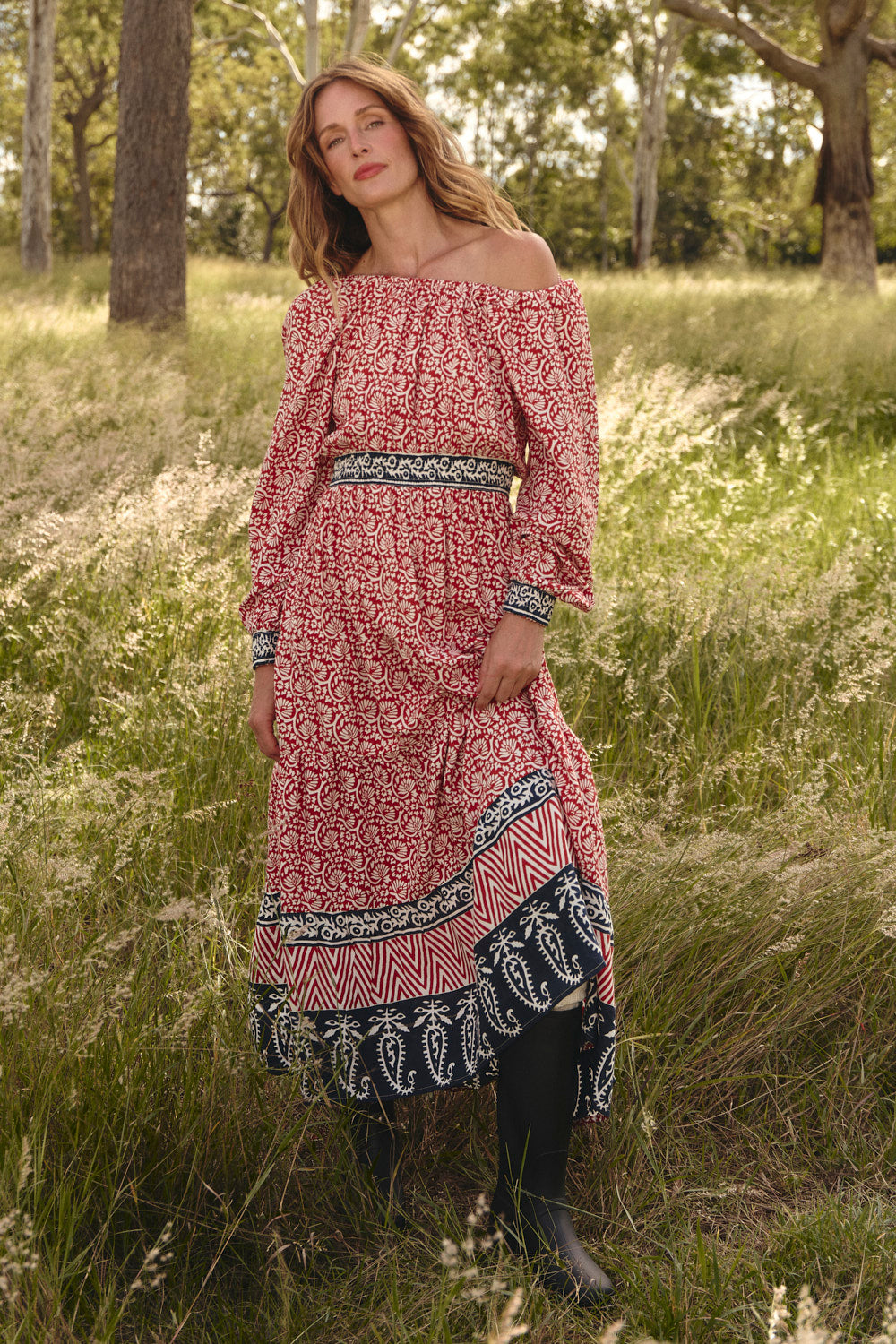 Isla Tiered Dress in Sundar Drift