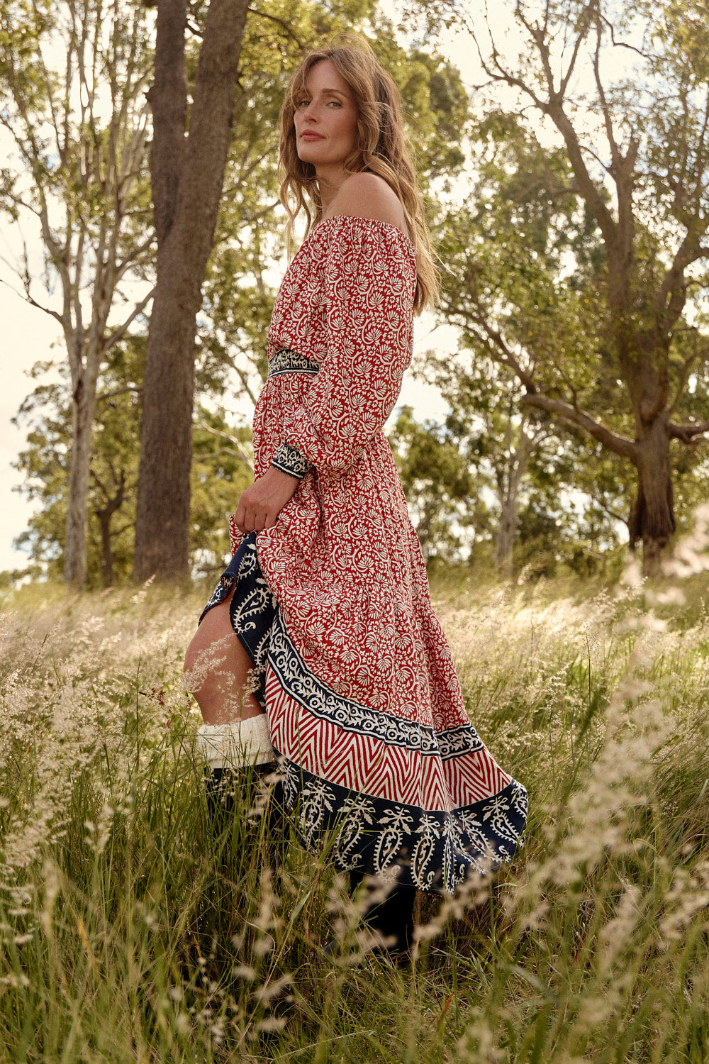 Isla Tiered Dress in Sundar Drift