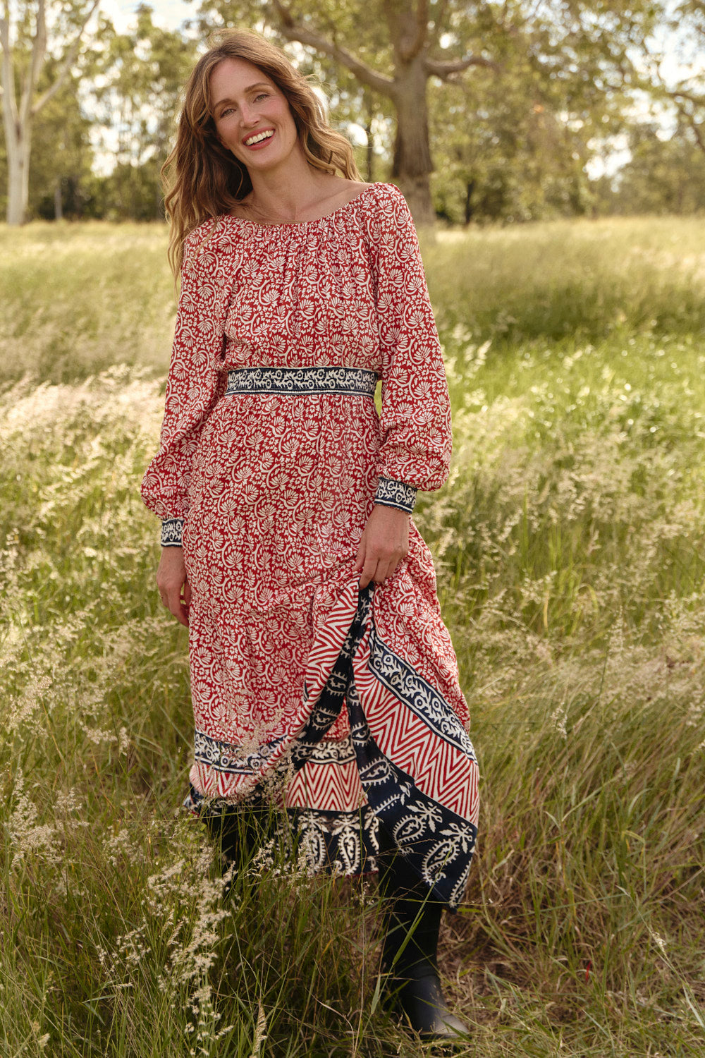 Isla Tiered Dress in Sundar Drift