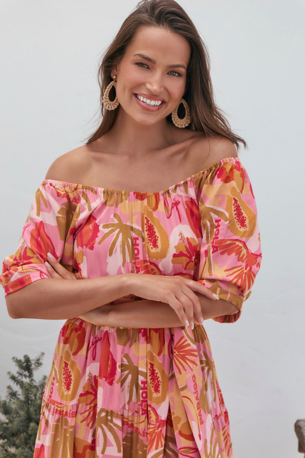 Isla Tiered Dress in Sunspell Pink