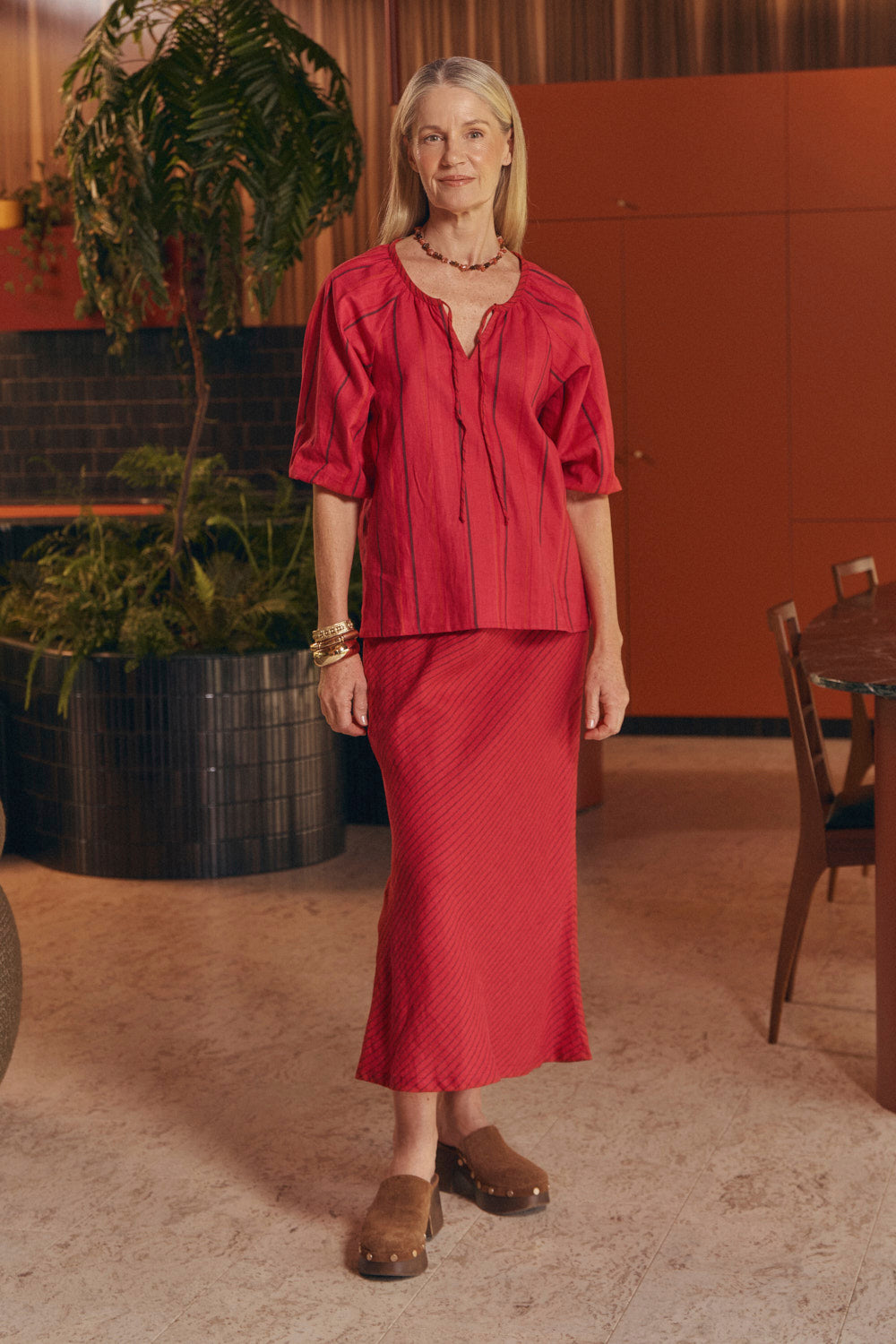 Delilah Swing Blouse in Very Berry