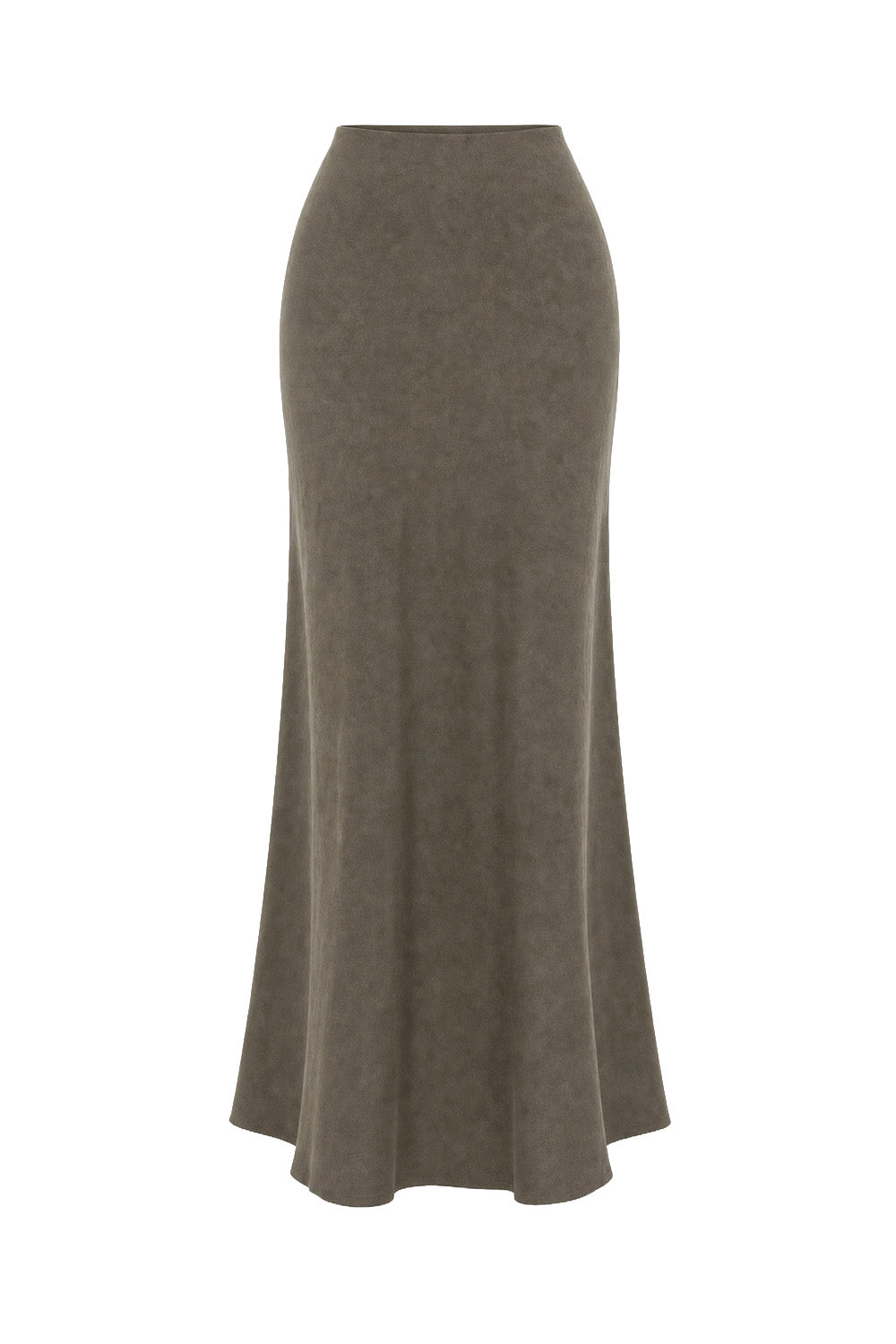 Katie Bias Cut Linen Skirt in Dusty Sage