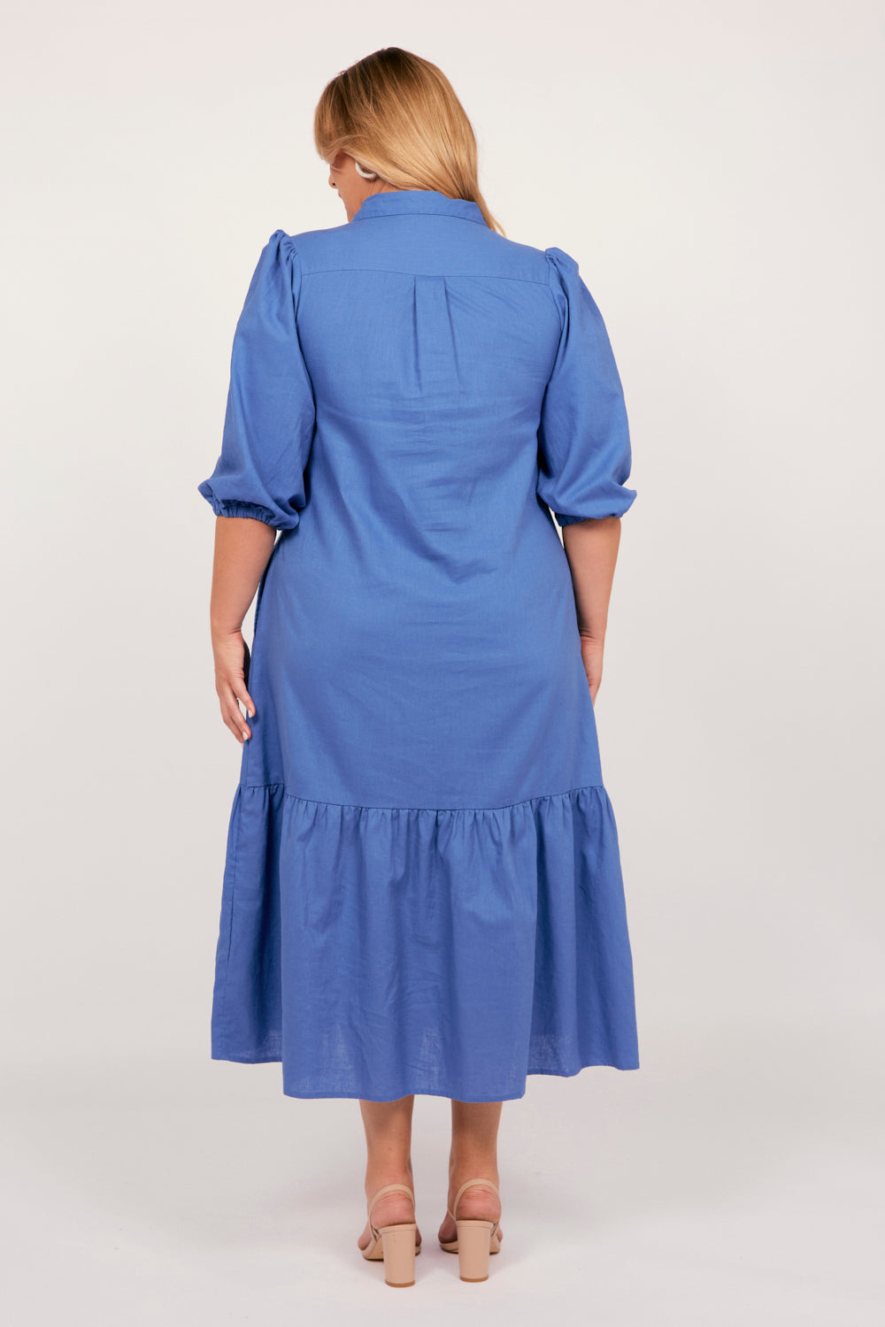 Kenny Collared Maxi Dress in Yale Blue