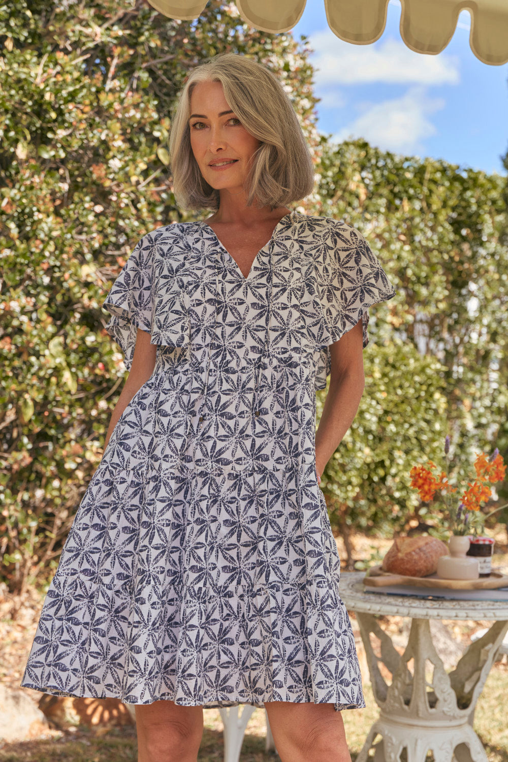Sydney Flutter Short Dress in Zahara