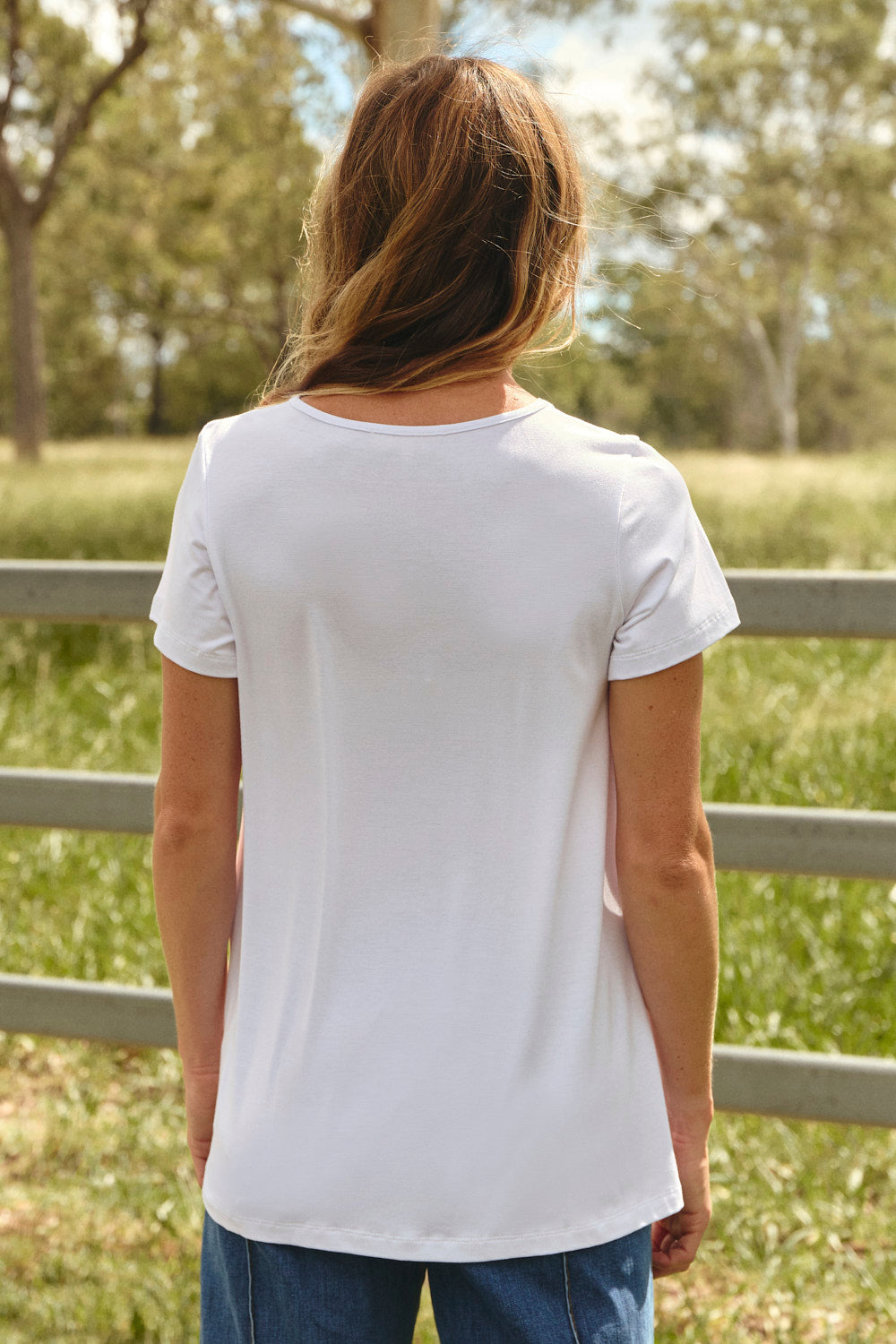 Swing Tee in White, Top - Adrift Clothing