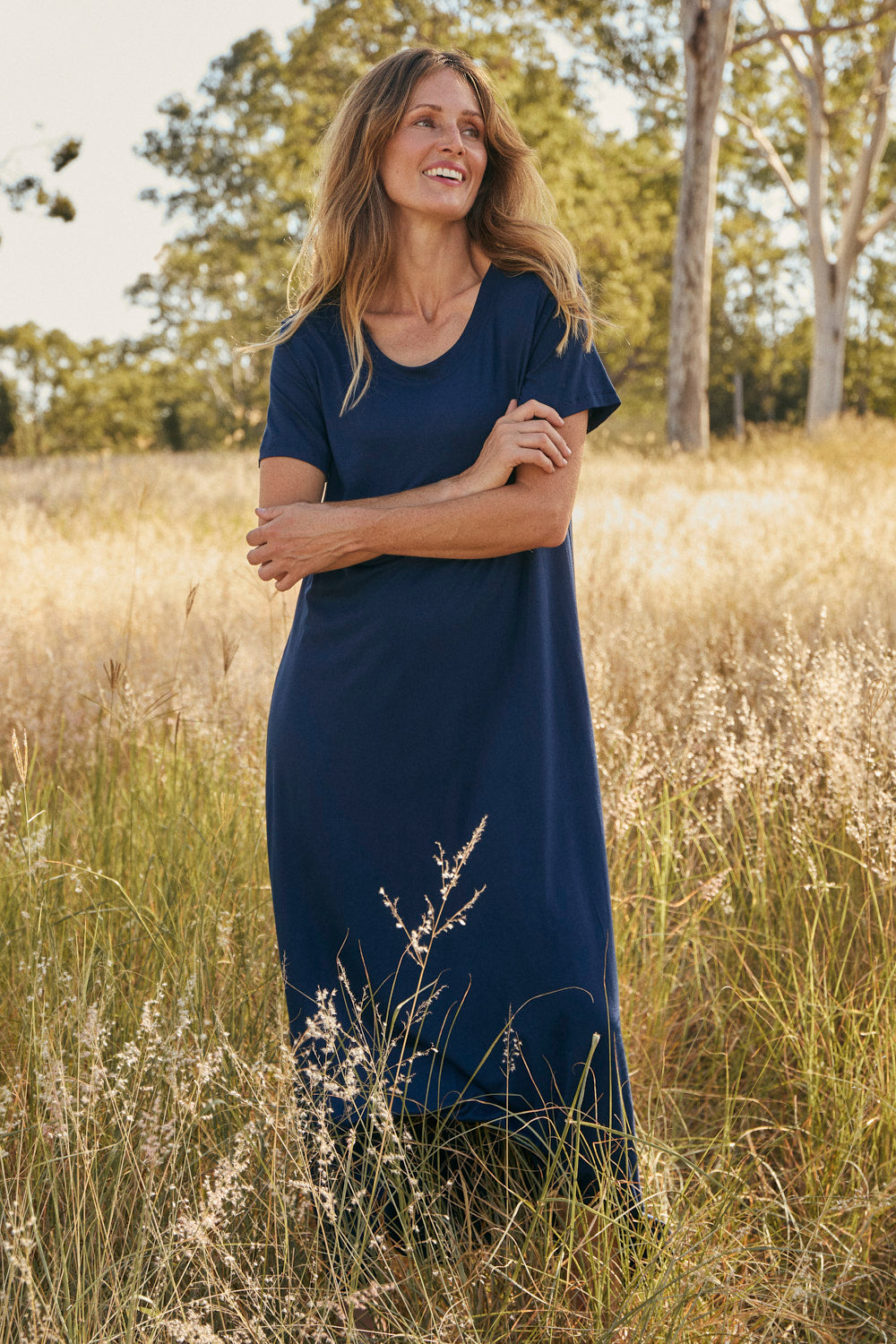 Swing Dress in Navy