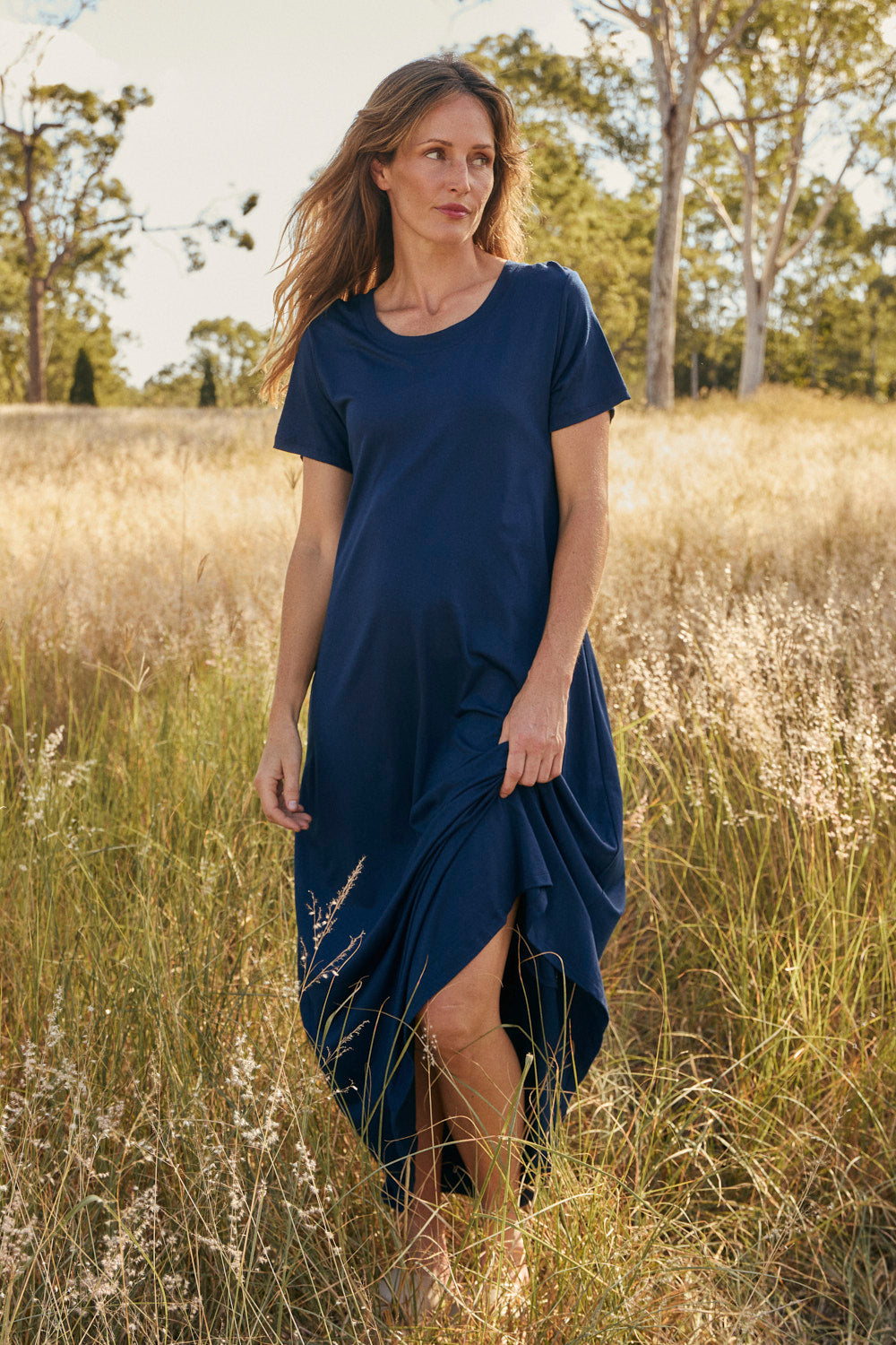 Swing Dress in Navy