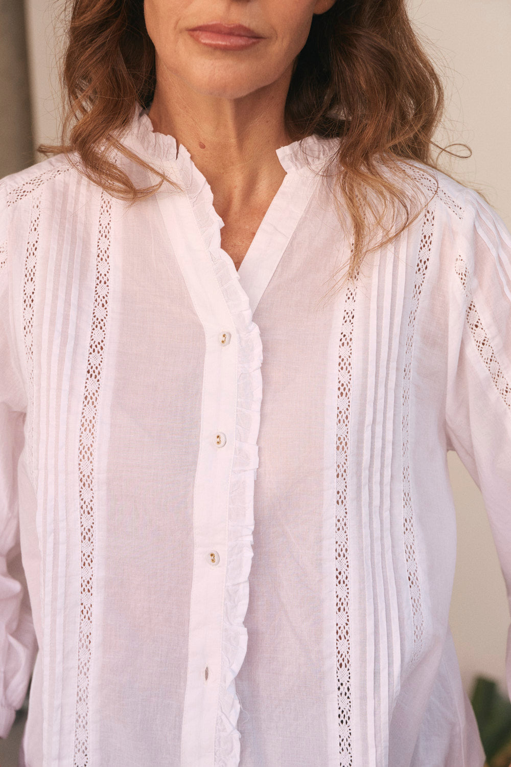 Harper Pintuck Blouse in Lyric