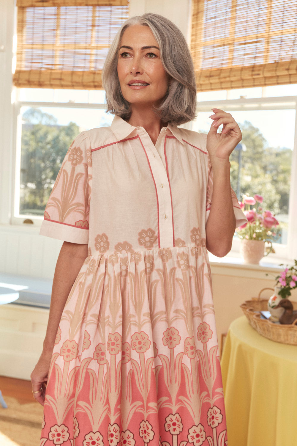 Ginnie Collared Dress in First Love