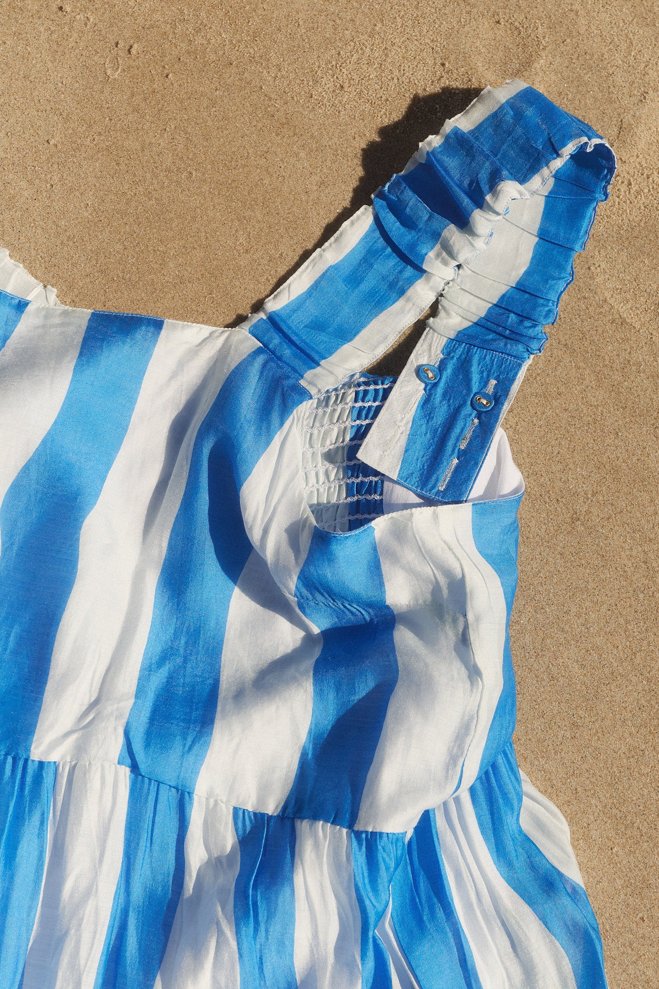 Sutton Cotton Silk Sun Dress in Yacht Club