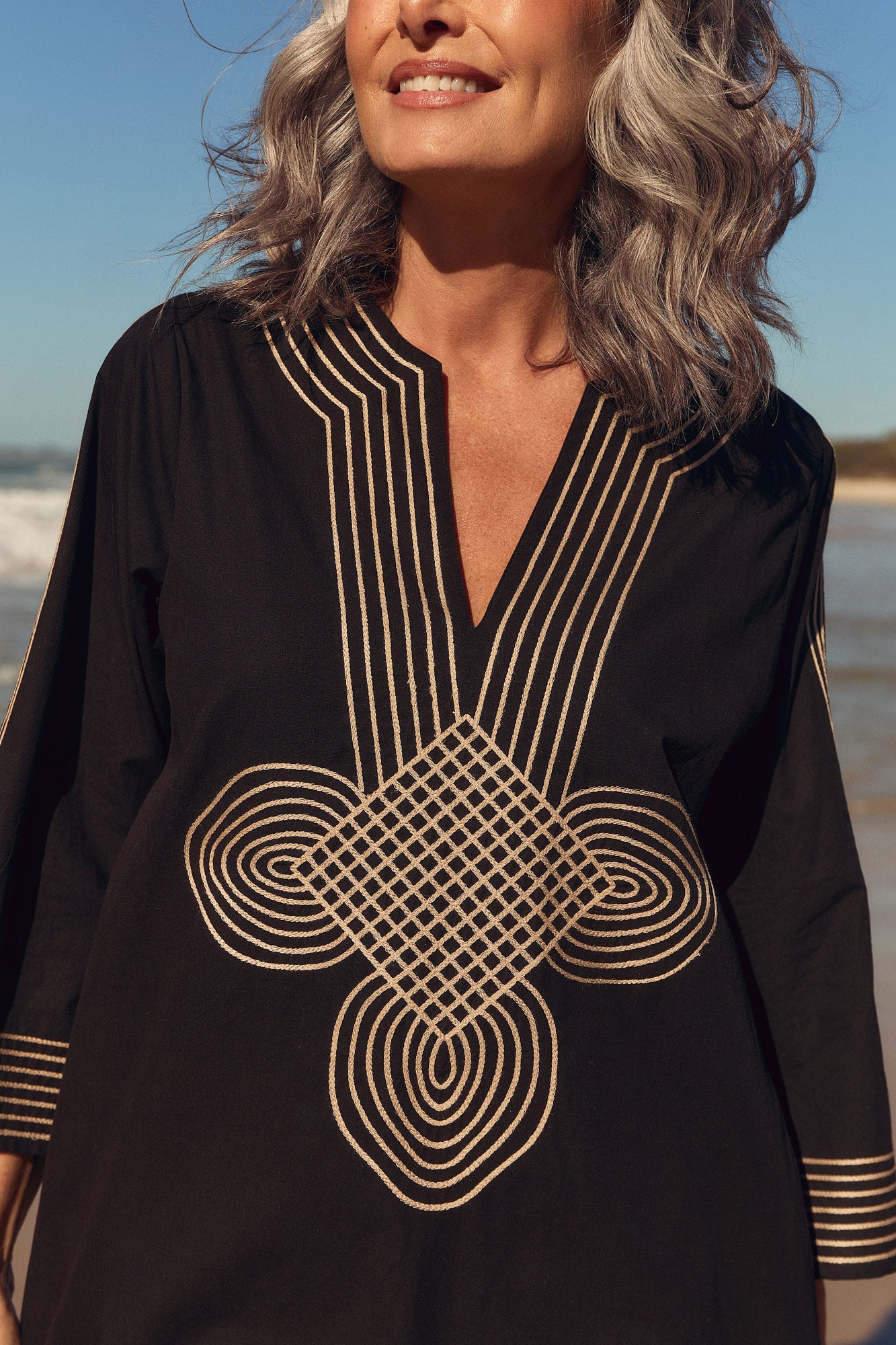 Sofia Bell Sleeve Tunic Dress in Duality