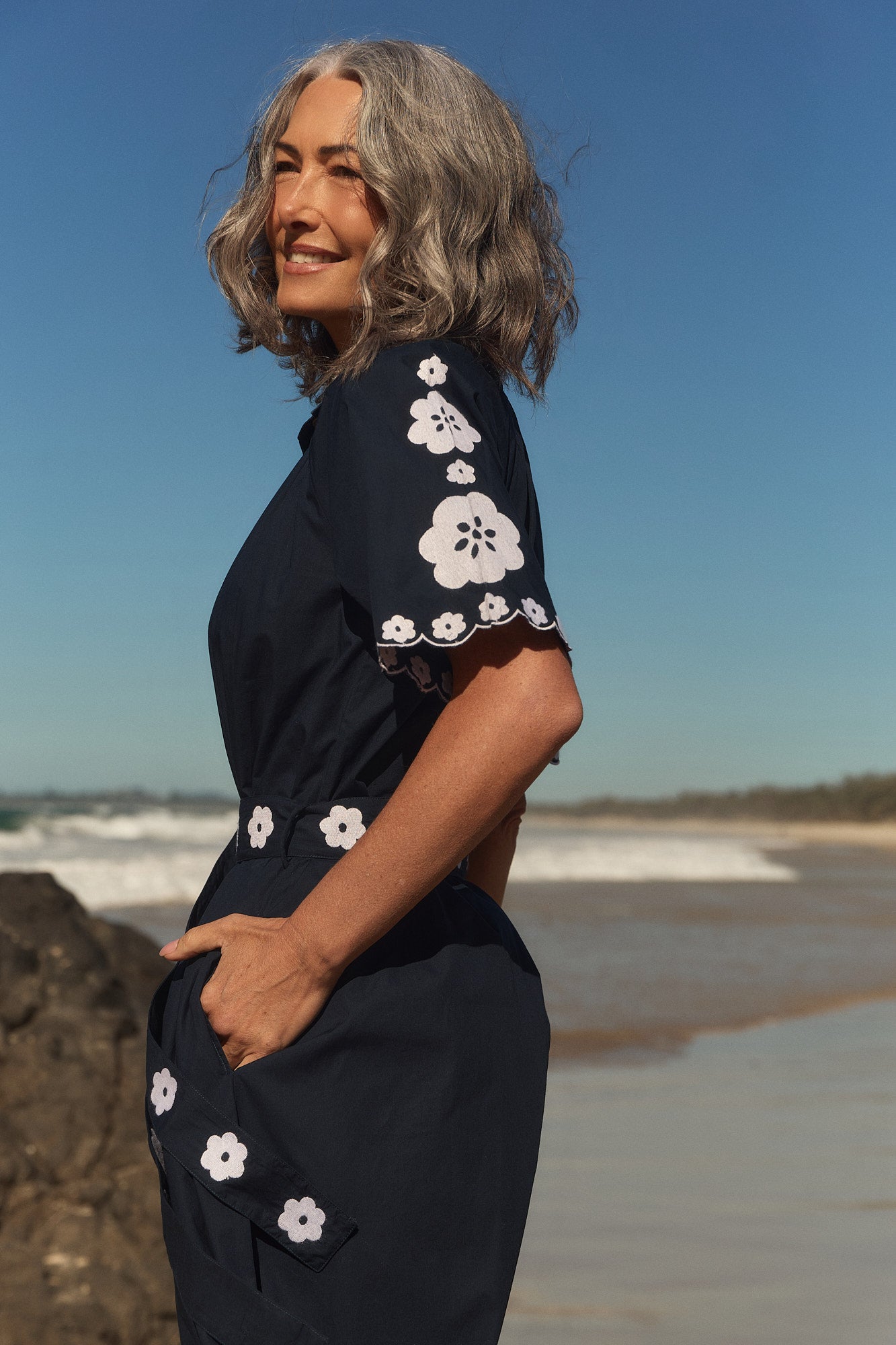 Matilda Collared Dress in Serenata