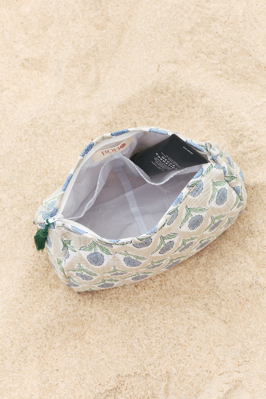 Cosmetic Pouch Bundle in Blue Blossom