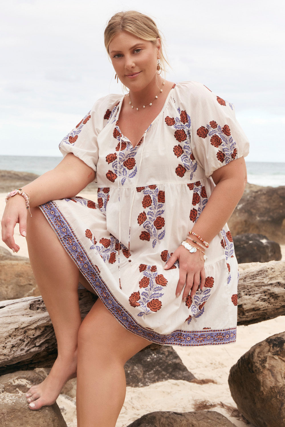 Layla Short Tiered Dress in Wildflower