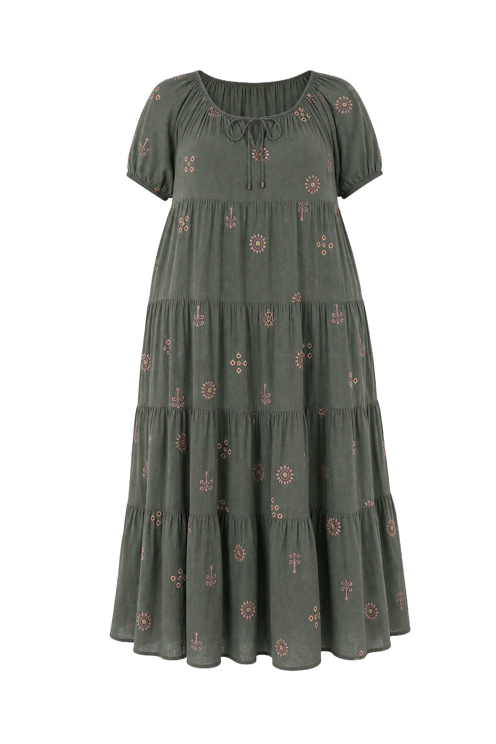 Layla Tiered Dress in Amaranth