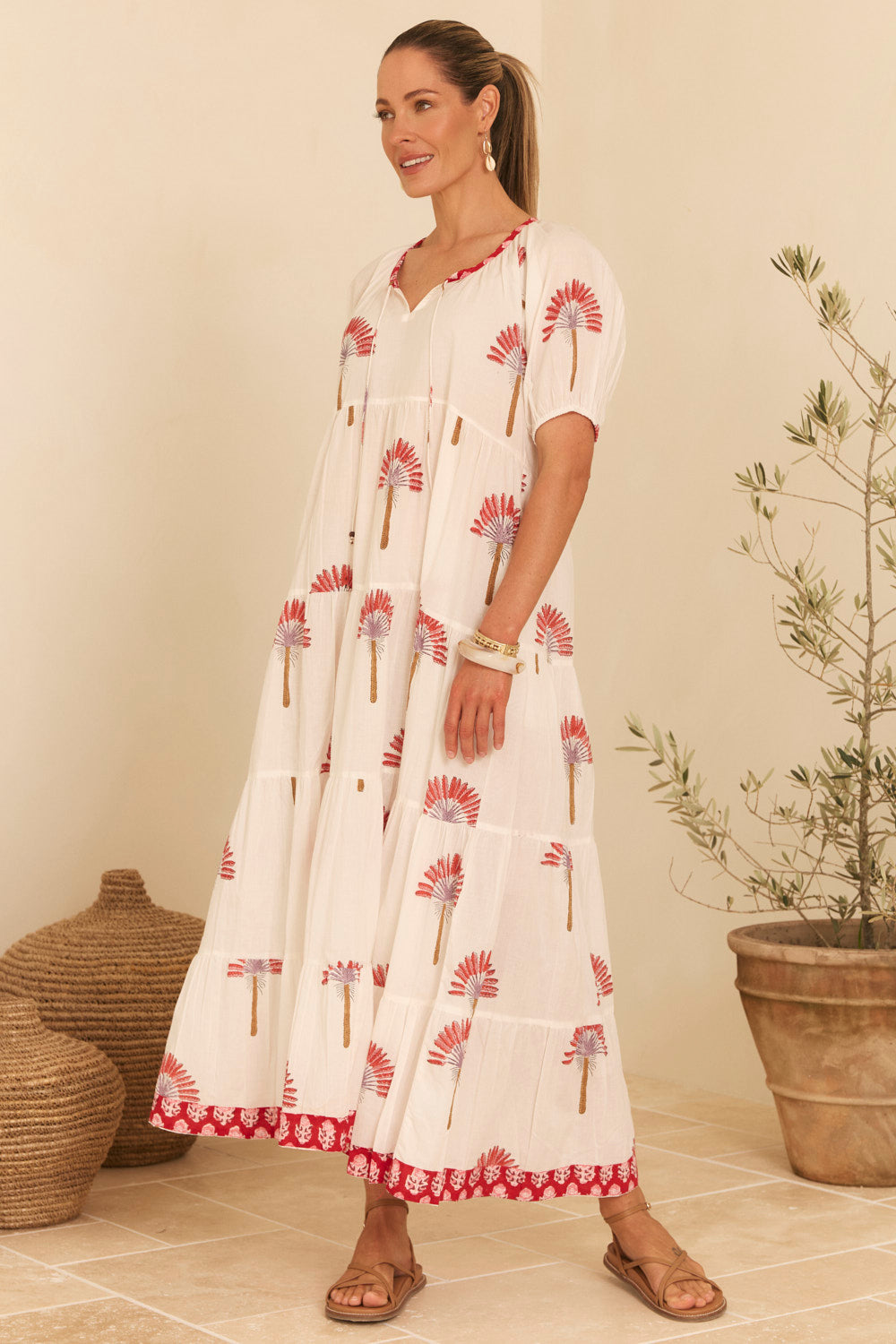 Layla Tiered Dress in Cypress