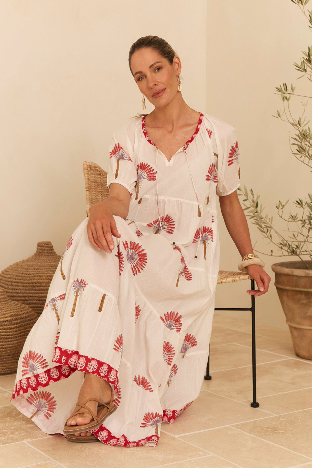 Layla Tiered Dress in Cypress