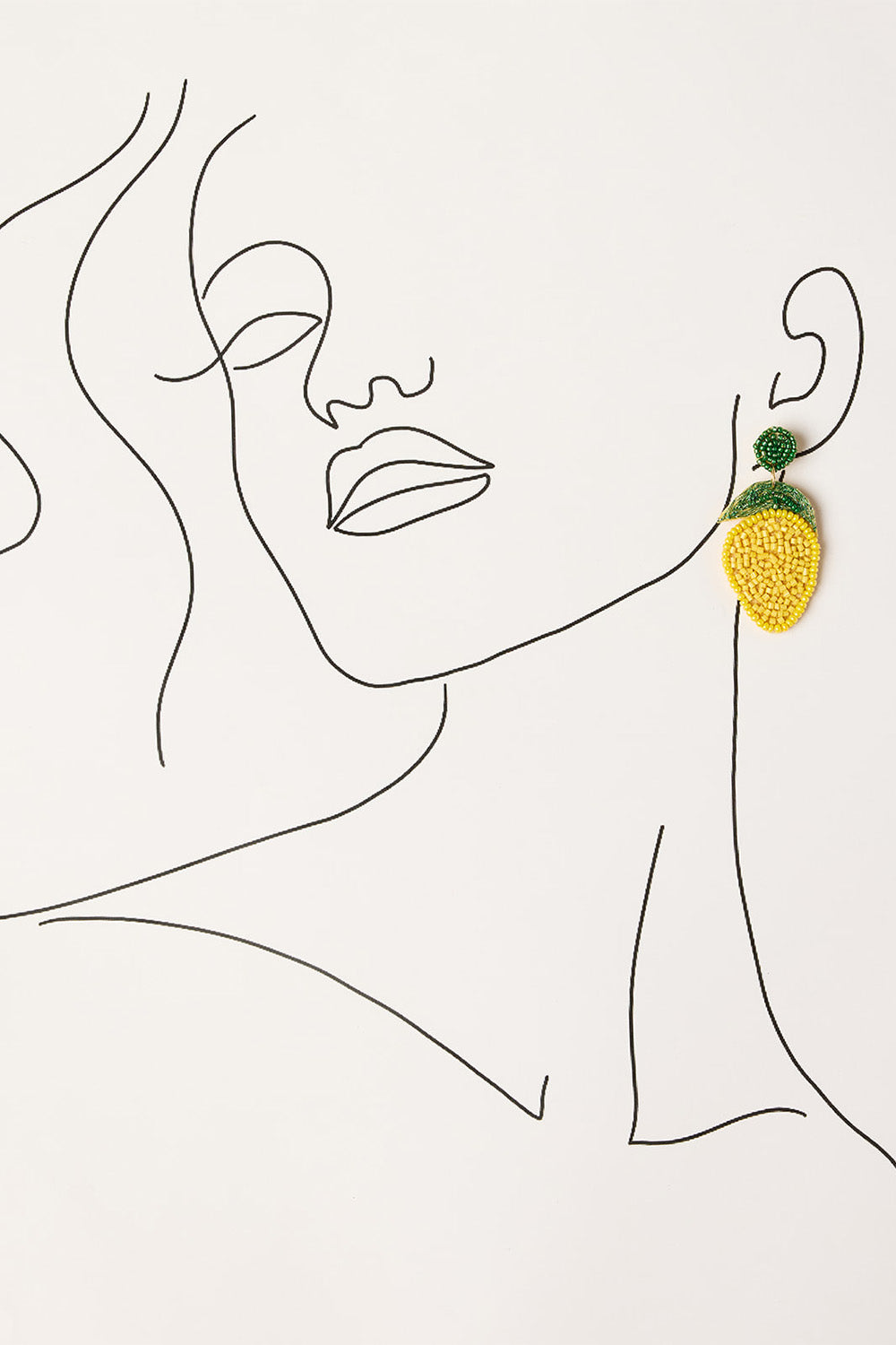 Lemon Beaded Earrings