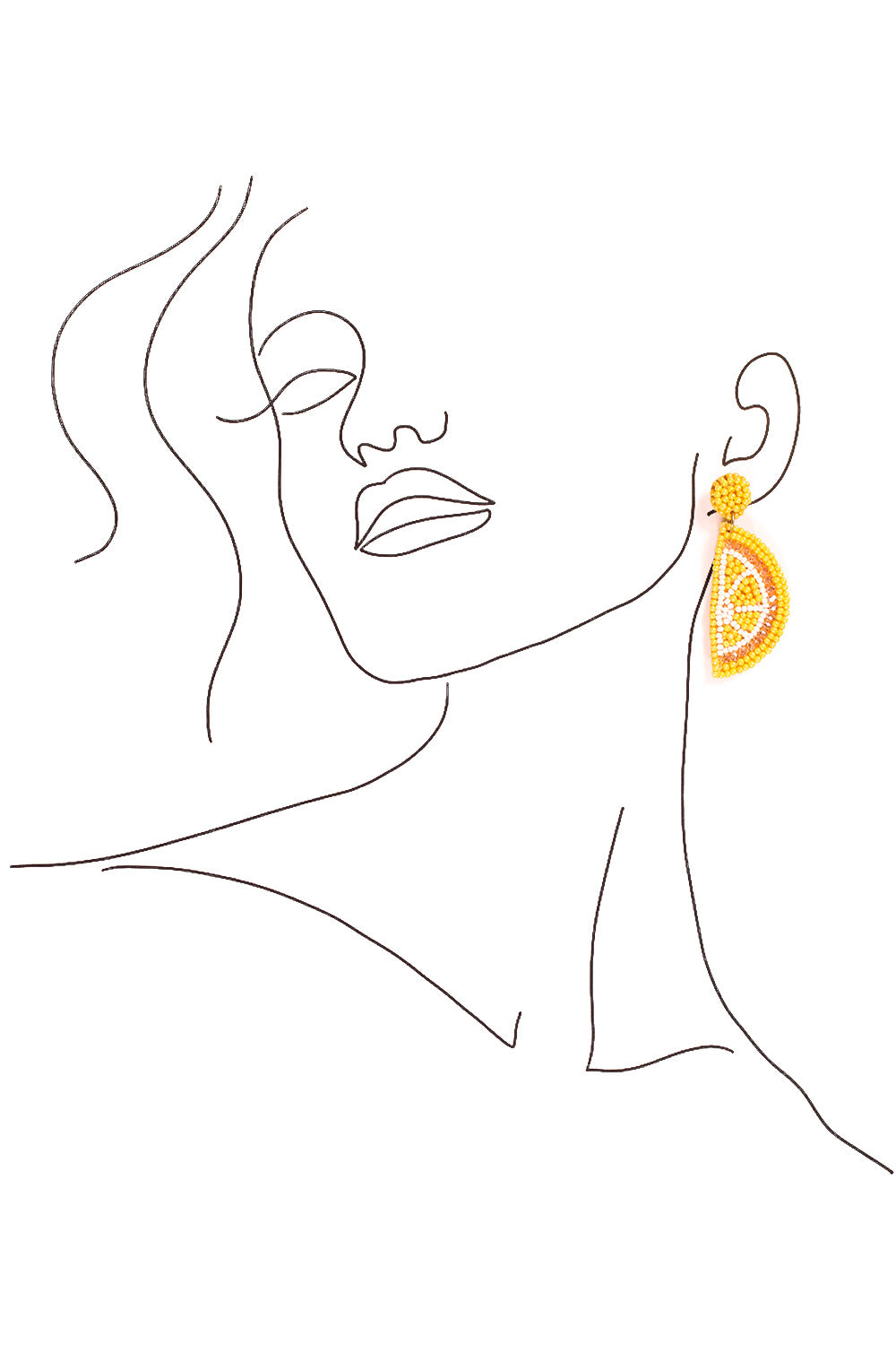 Lemon Slice Beaded Earrings