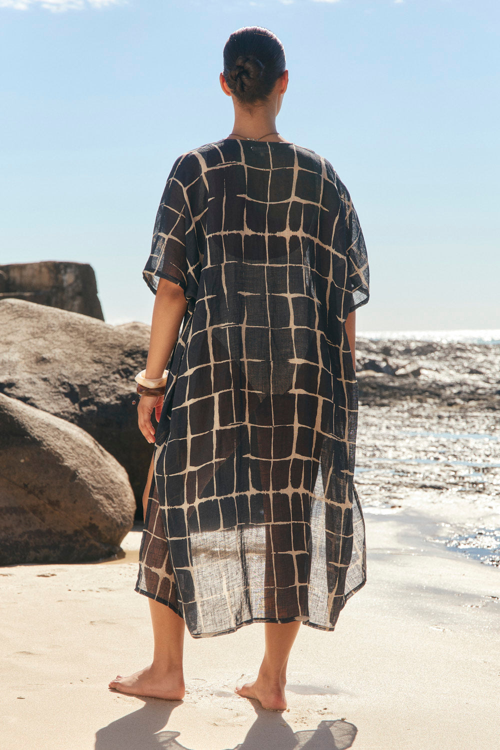 Liv Linen Duster in Woven Echo