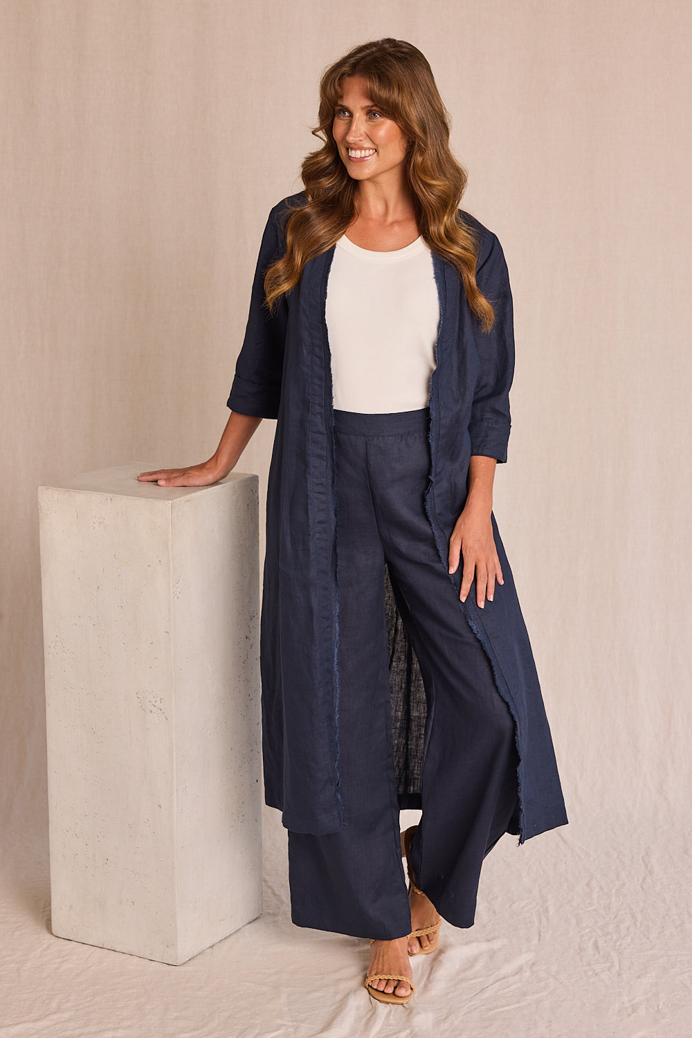 Linen duster cardigan best sale