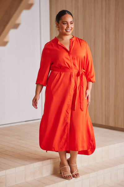 Lottie Long Sleeve Maxi Dress in Lemonade (7131850735690)