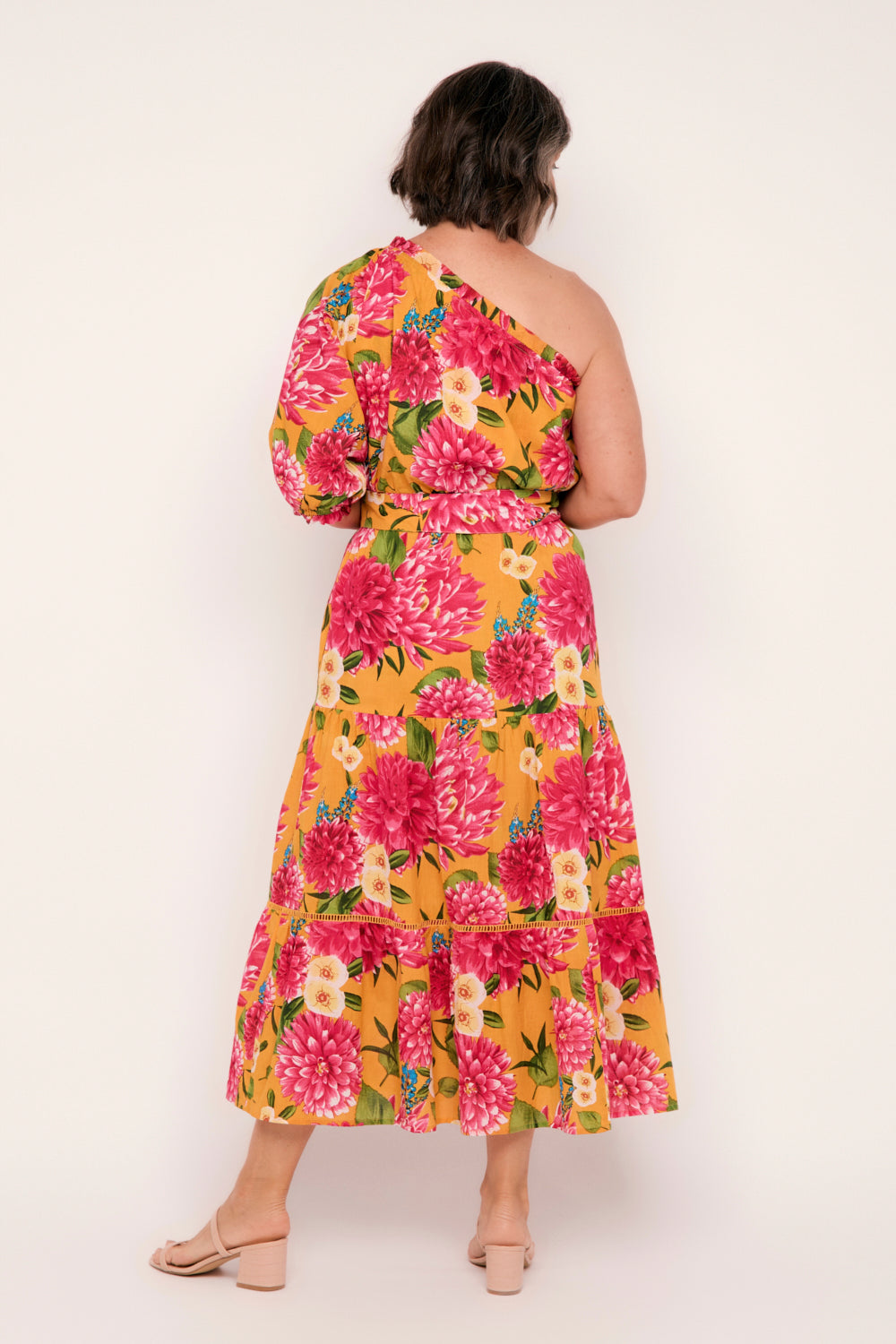 Lou Lou Tiered Dress in Dreaming Dahlias