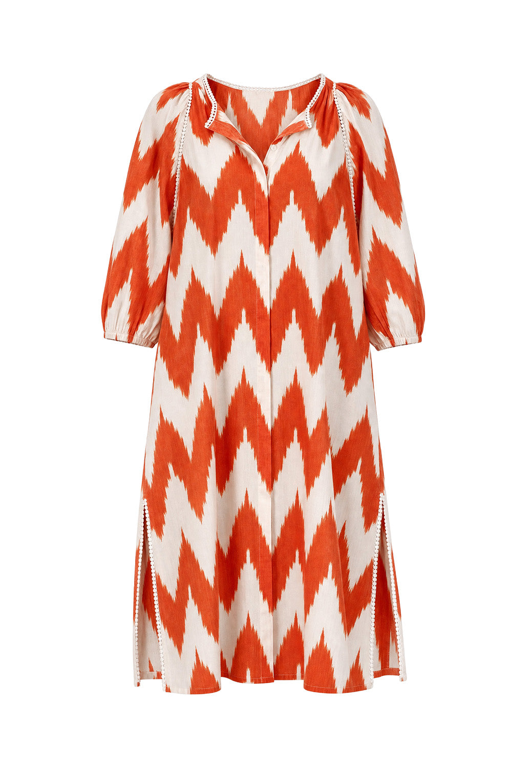 Mandy Tunic Dress in Chevron Orange