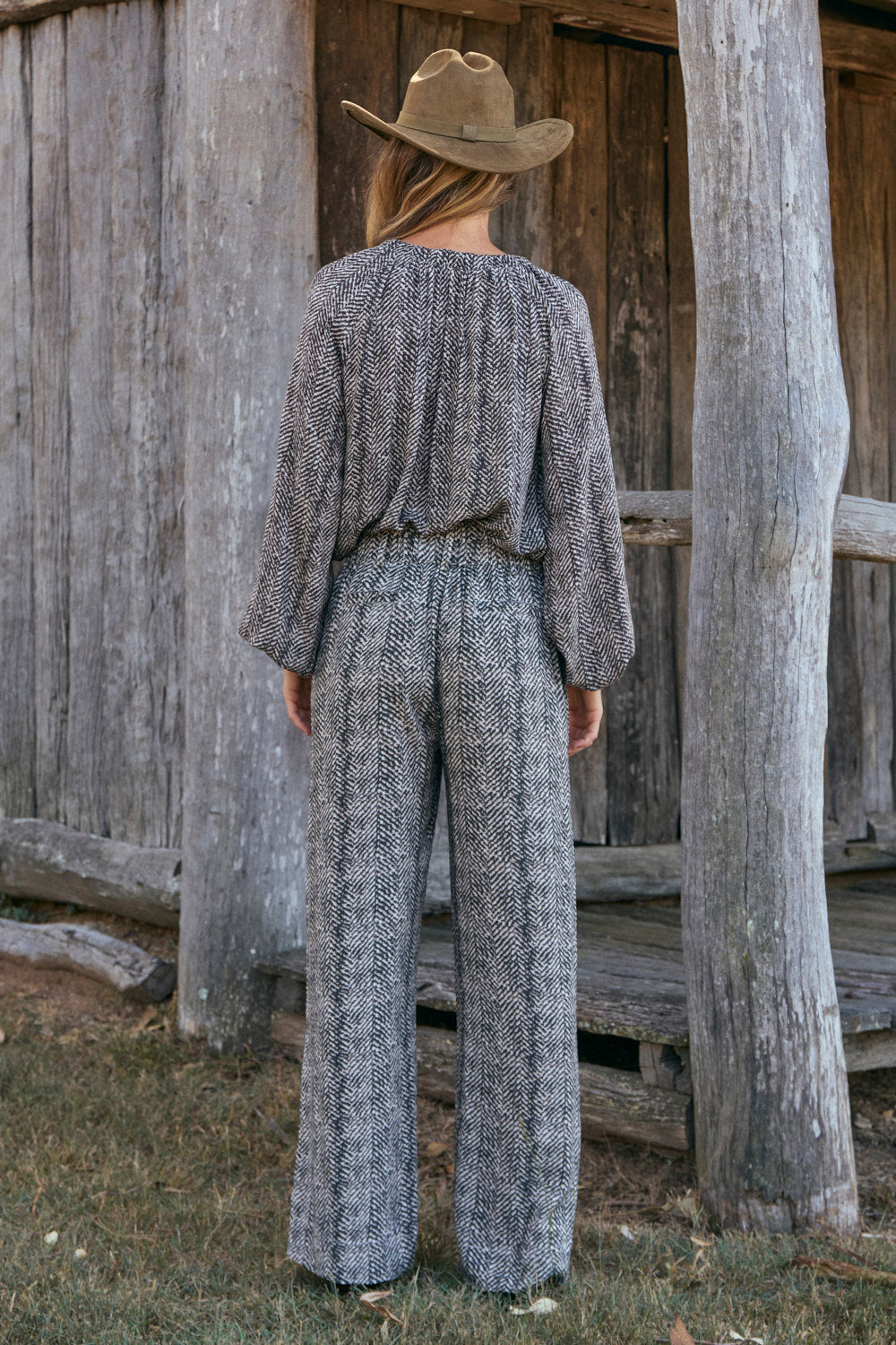 Marin Pant in Herringbone